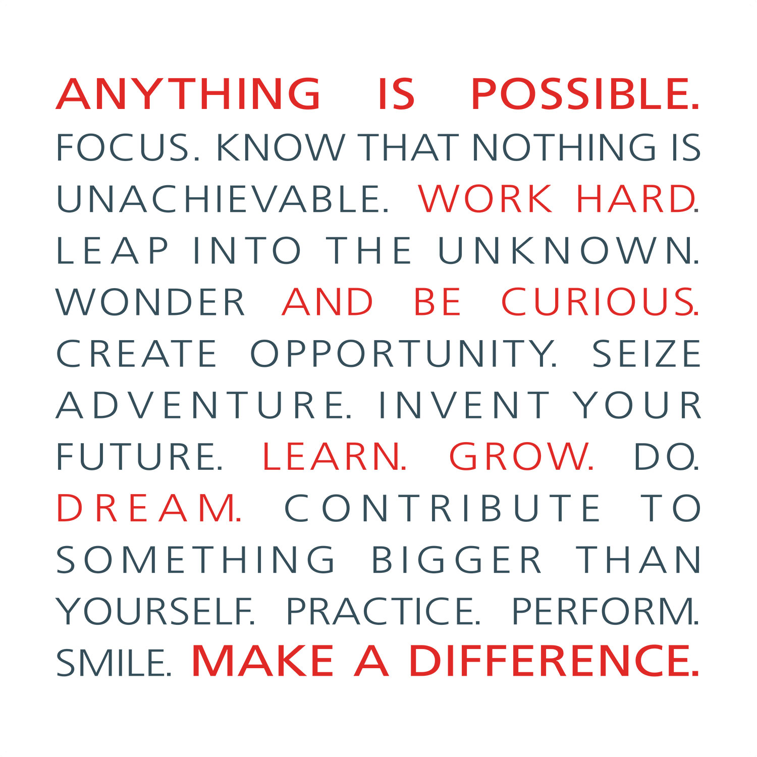 Anything is possible text poster