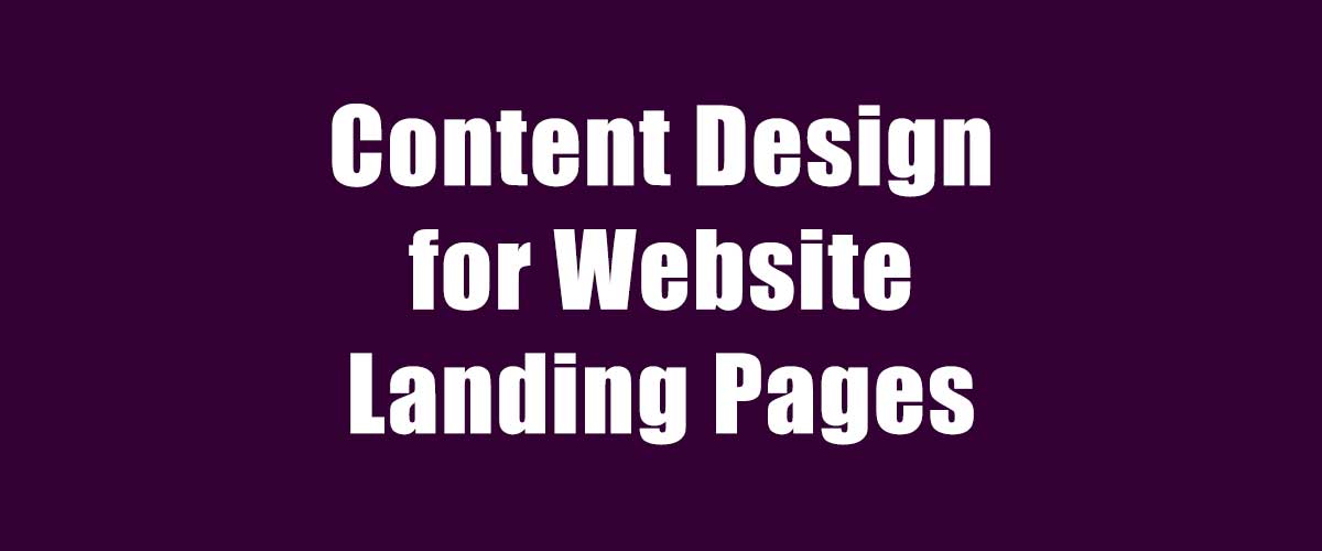 Text graphic: Content_Design_for_Website_Landing_Pages