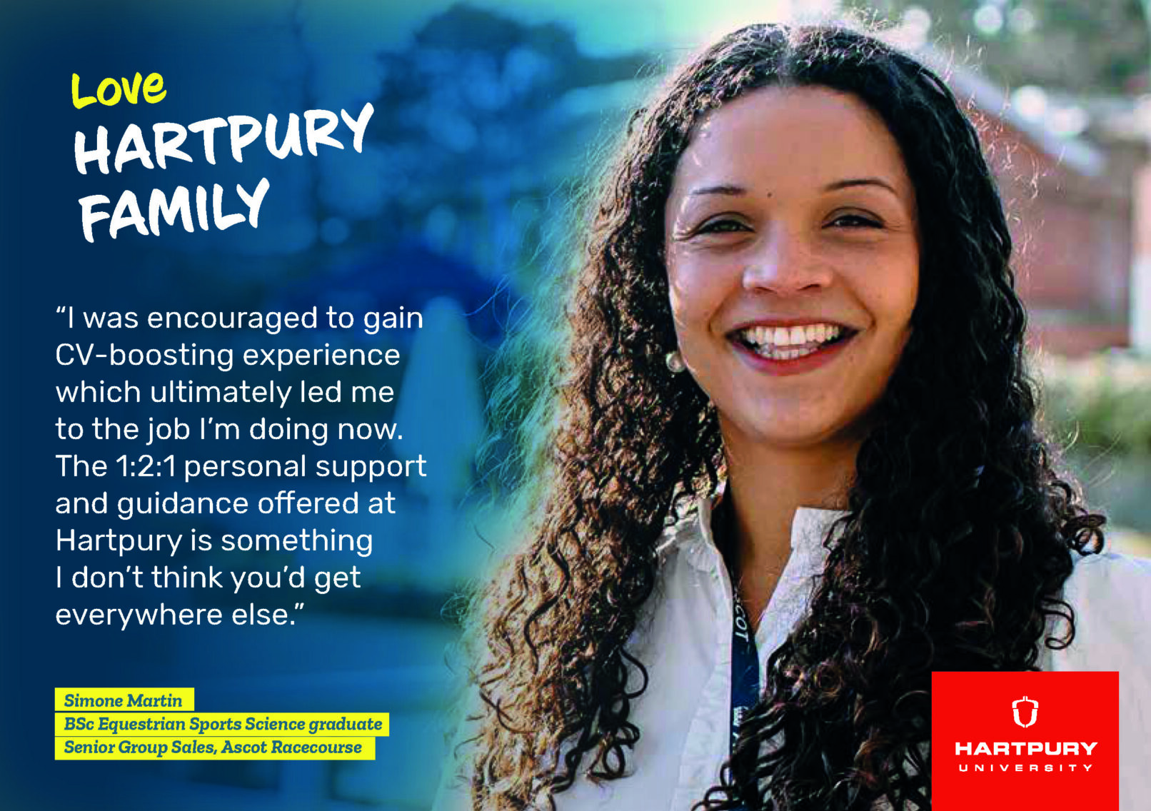 Hartpury University positive role models postcard