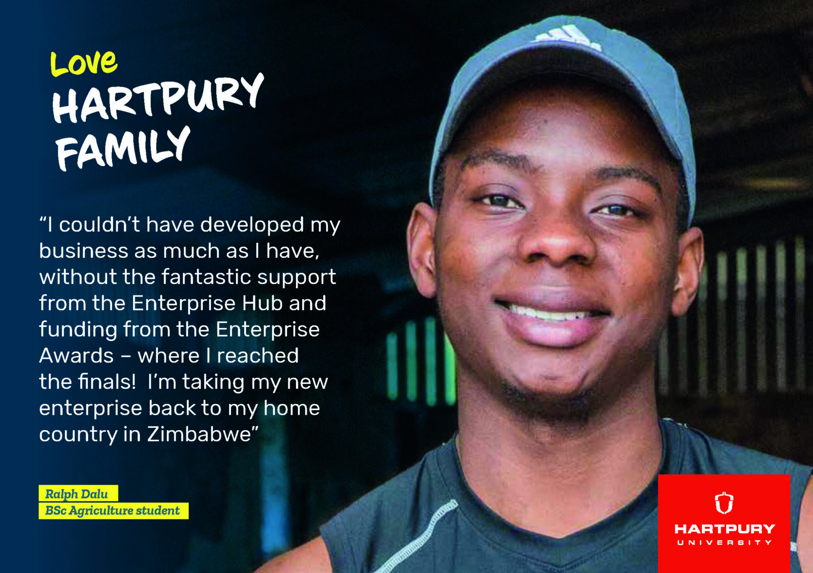 Hartpury University positive role models postcard