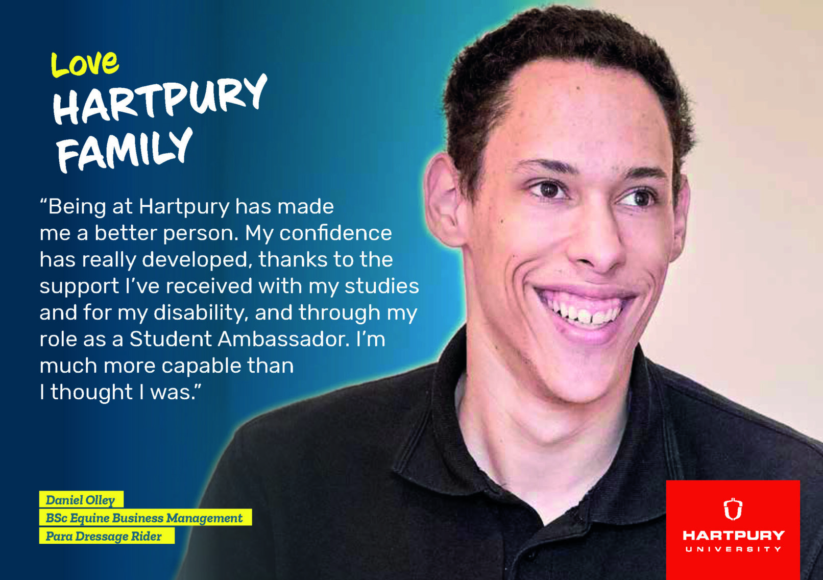 Hartpury University positive role models postcard