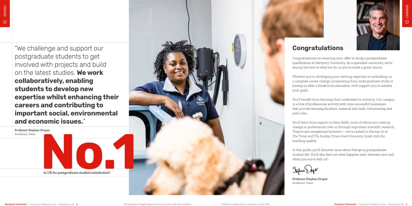 Hartpury University postgraduate offer-holder conversion guide