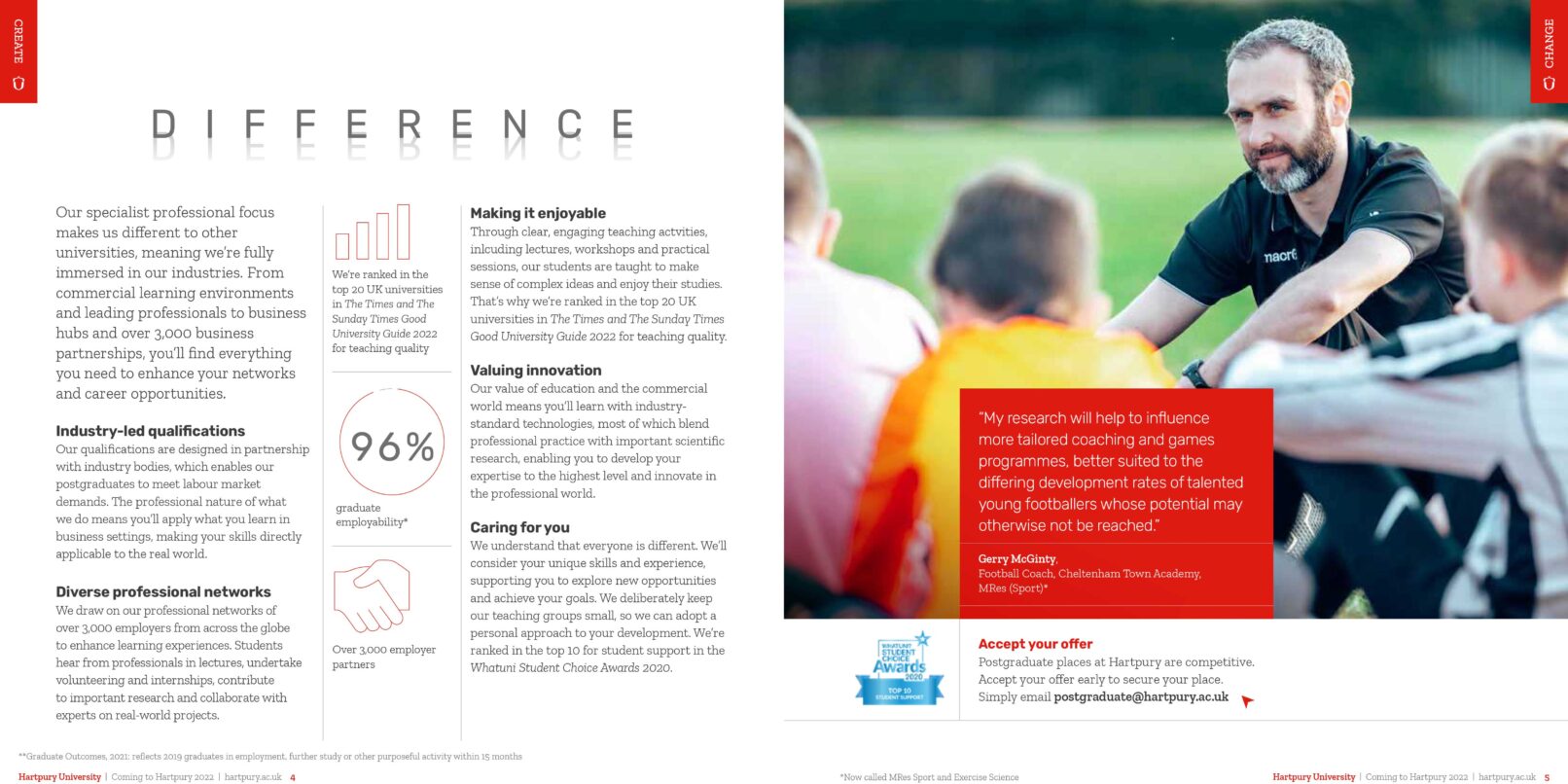 Hartpury University postgraduate offer-holder conversion guide