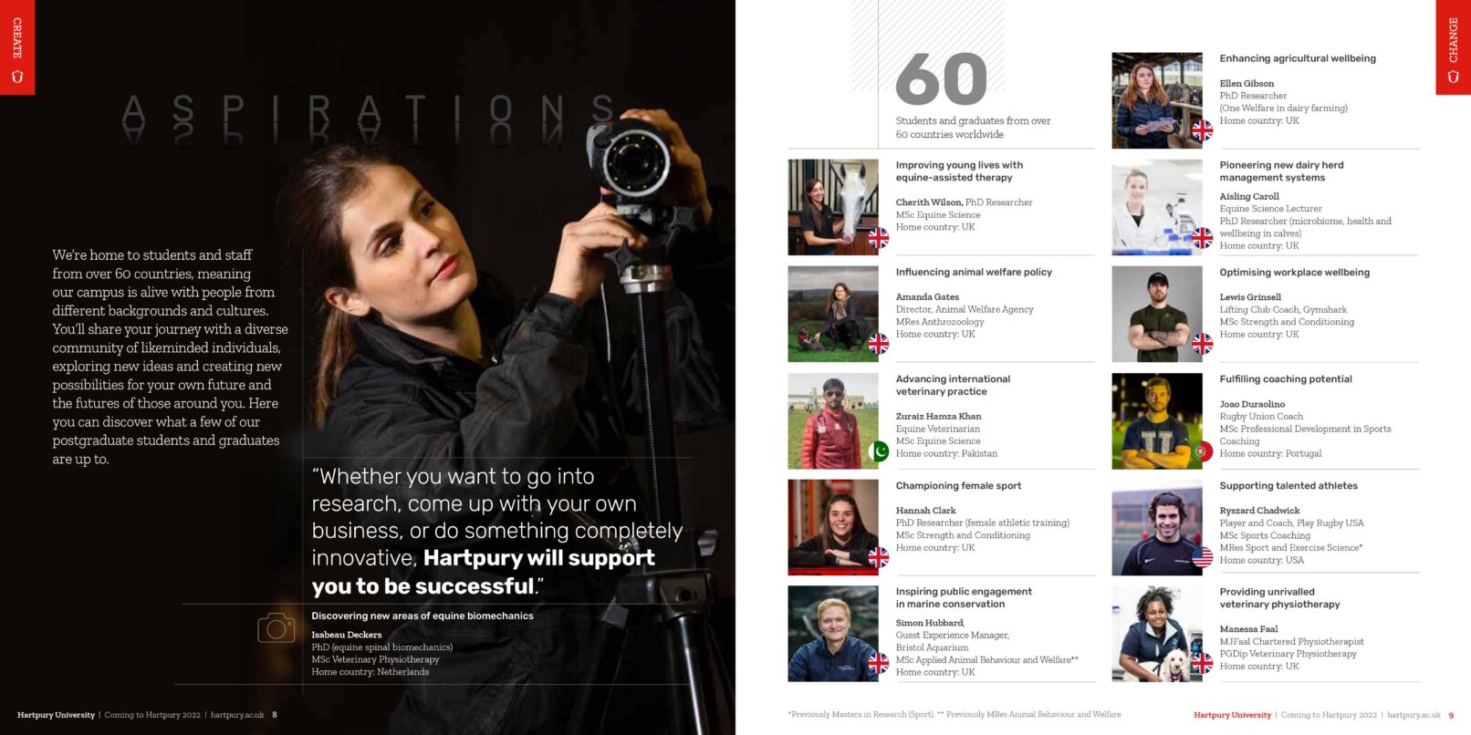 Hartpury University postgraduate offer-holder conversion guide