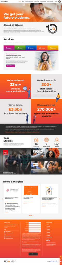 UniQuest website home page